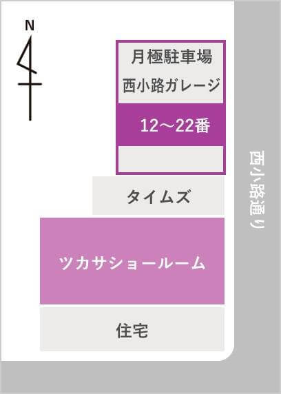 駐車場周辺の地図